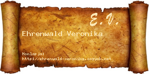 Ehrenwald Veronika névjegykártya